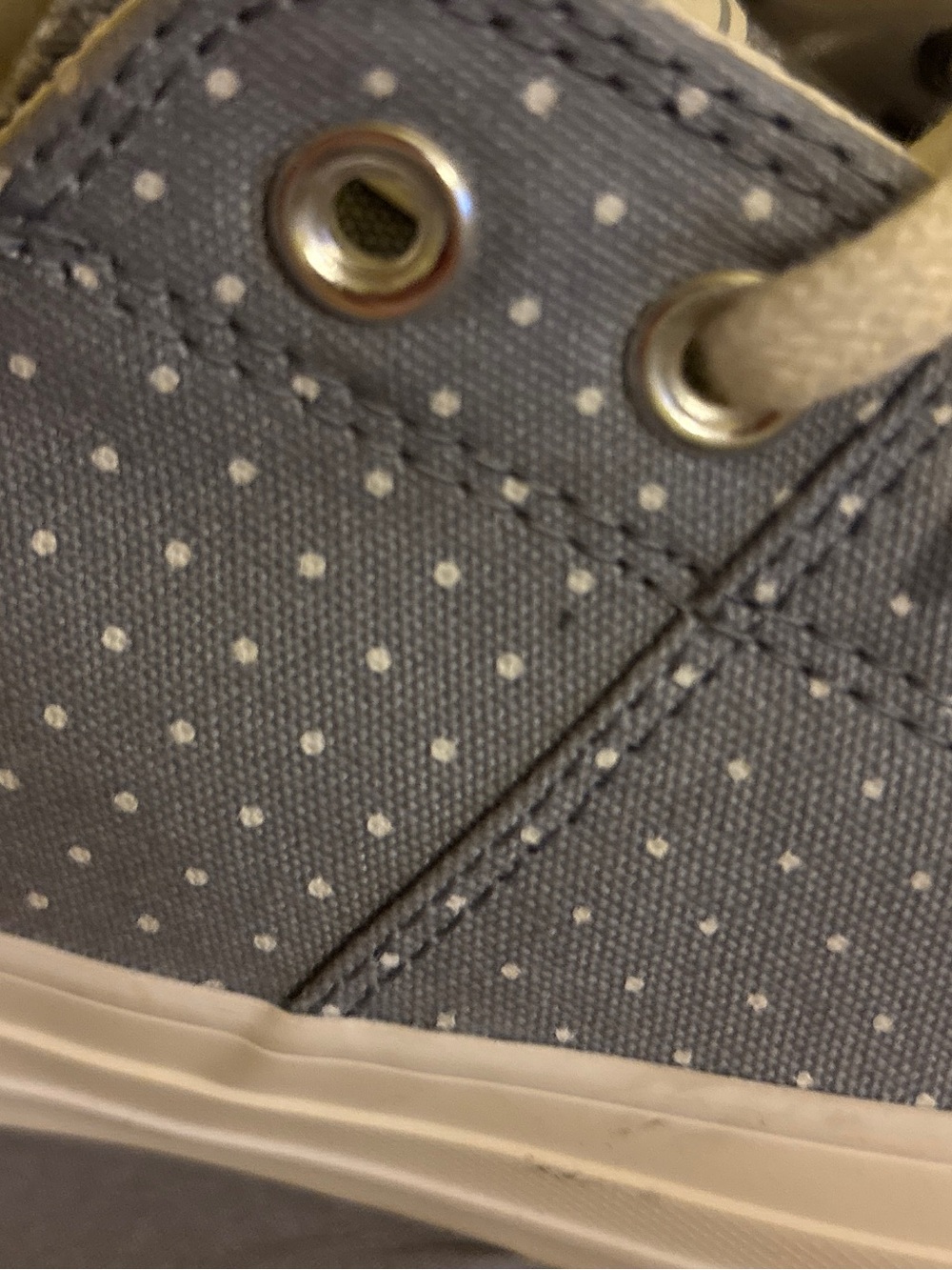 Converse All Star Low-Top Sneakers - Gray with White Polka Dots - Picture 7 of 8